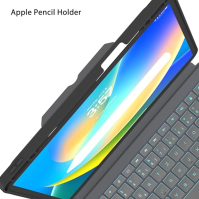 ROOFEI Tastatura Pouzdro pro iPad Pro 12.9 palce (6/5/4/3 Generace - 2022/2021/2020/2018) - Odpojitelná klávesnice s touchpadem 